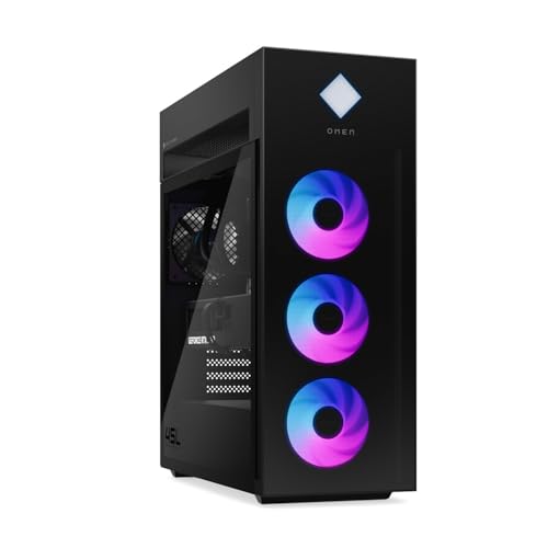 HP OMEN 45L Gaming 5090 Desktop PC, Intel Core Ultra 9 285K, GeForce RTX 5090, 32GB DDR5, 2TB SSD, Support 4-Display 4K, Light Studio, HDMI, DP, Wi-Fi 6E, Windows 11 Pro, AI-Ready Workstation Desktop