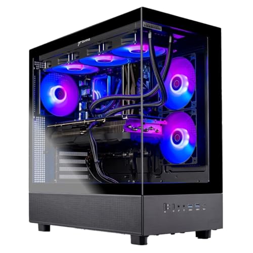 Skytech Gaming Azure 3 Gaming PC, AMD Ryzen 7 7800X3D 4.2GHz, AMD RX 9070XT 16GB VRAM, 1TB NVMe SSD, 32GB DDR5 RAM 5600, 850W Gold ATX 3 PSU, 360 ARGB AIO, WI-FI 5, Windows 11, Desktop