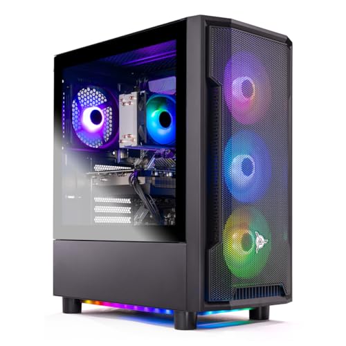 Skytech Gaming Shadow Desktop PC, Ryzen 5 5500 3.6 GHz (4.2GHz), Intel ARC B580 12GB, 1TB NVMe SSD, 16GB DDR4 RAM 3200, 650W Gold PSU, Wi-Fi, Win 11