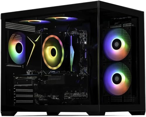 STORMCRAFT Sirius AI Gaming Desktop, Intel i5 14400F, Arc B570 10GB GDDR6 Supports 1440P Gaming, 16GB DDR4 RGB Memory, 1TB NVMe SSD, VR Ready PC Gamer