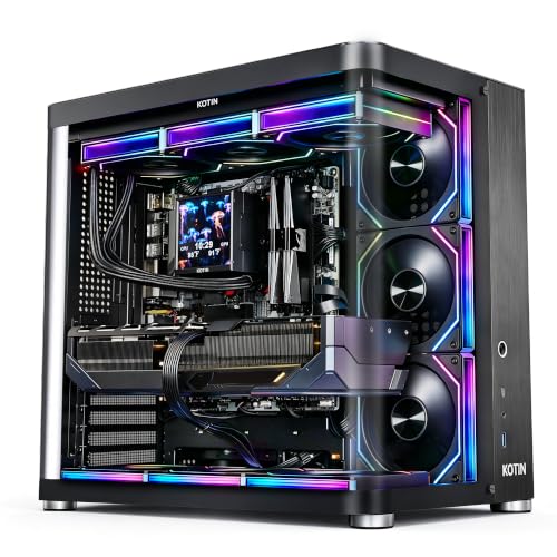KOTIN Gaming PC Desktop, Ryzen 7 9800X3D, RTX 5080 16GB, 32GB DDR5, 2TB SSD