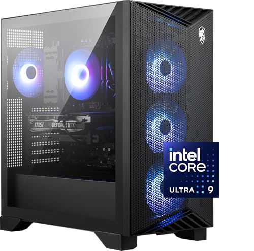 msi Aegis R2 AI Gaming Desktop: Intel Core Ultra 9 285, Geforce RTX 5070Ti, 32GB DDR5, 2TB M.2 NVMe SSD, Air Cooling, USB Type C, VR-Ready, Window 11 Home: C2NVR9-1452US