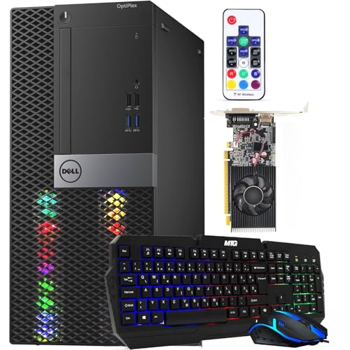 Dell RGB Gaming Tower Computer, Intel Core i7 6th Gen, GeForce GTX 1050 Ti 4G, 16GB RAM, 512GB SSD, Prebuilt Gaming Desktop PC with Built-in WiFi & RGB Set, Windows 11 Pro (Renewed)