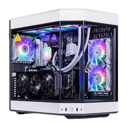Velztorm White Praetix 3D Custom Built Y60 Gaming Desktop PC (GeForce RTX 5080 16GB (>4090), Liquid Cooled AMD Ryzen 7 9800X3D, 32GB DDR5, 2TB PCIe SSD, 1000W PSU, WiFi 7, Win 11 Pro)