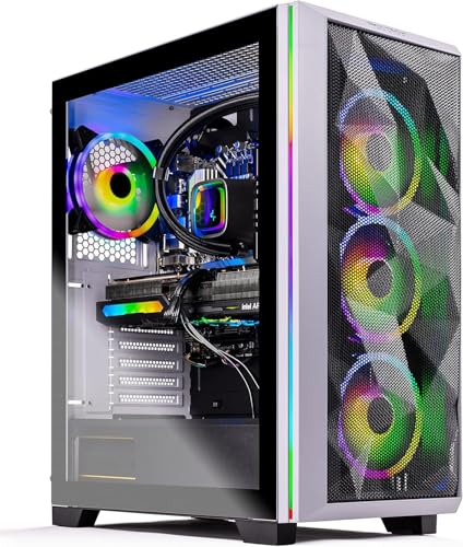 Skytech Gaming PC Desktop – Intel Core i7 12700F 2.1 GHz, Intel Arc A770, 1TB NVME Gen4 SSD, 16GB DDR4 RAM 3200, 650W Gold PSU, 240mm AIO, 11AC Wi-Fi, Windows 11 Home 64-bit,White