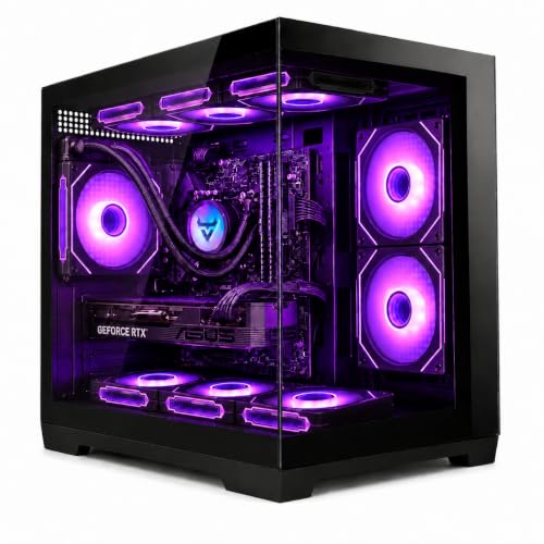 Evounic Gaming PC Desktop, Prebuilt Gaming Computer RTX 4060, i7-11700F, 16GB DDR4 RAM, 1TB NVMe SSD, WiFi 6 / BT5.4, 9X ARGB Fans, Windows 11 Pro, VR Ready High FPS Gaming Tower