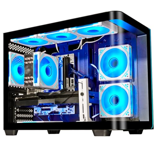 WIWB Gaming PC Desktop Core I9-14900HX, GeForce RTX 5060 Ti 8G, 16G DDR5 RAM, 1TB NVME SSD, WiFi 6, 4K 8K High-End Prebuilt PC Computer Tower for Streaming, Video Editing & Workstation Use (Black)