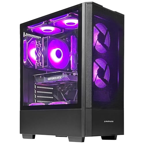 ZYNEEX Prebuilt Gaming Desktop PC, AMD Ryzen 5 5500, GeForce RTX 3050 6GB,16GB DDR4 3200MHz RAM, 1TB NVMe SSD, ARGB Air Cooling, Wi-Fi,Tower Computer for Gaming, Streaming, Editing