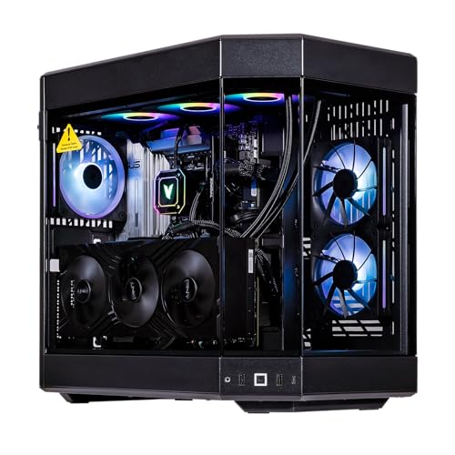 Velztorm Black Praetix 3D Custom Built Y60 Gaming Desktop PC (GeForce RTX 5090 32GB (>4090), Liquid Cooled AMD Ryzen 7 9800X3D, 32GB DDR5, 2TB PCIe SSD, 1000W PSU, WiFi 7, Win 11 Home)